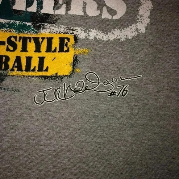 Vintage Broad Street Brawlers Football Long Sleeve Tee (Made in USA) NWOT Philly - Picture 3 of 4